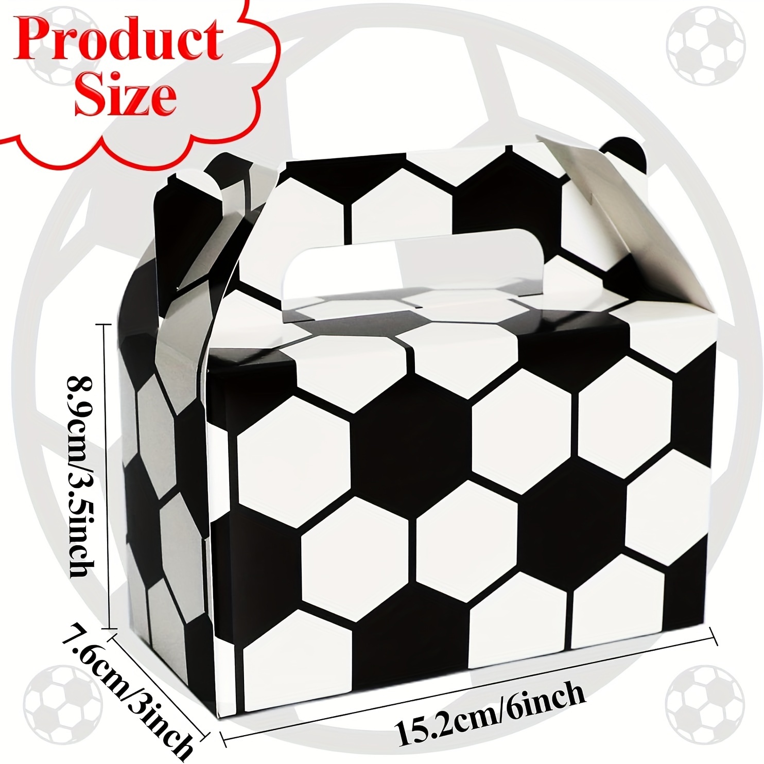 6 12 16 24pcs soccer treat boxes sports themed party favors happy birthday football bags soccer team candy goodies valentines day gift boxes forshower party decorations supplies
