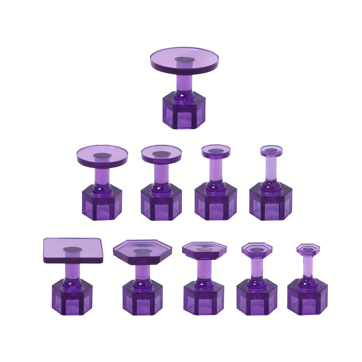 TEMU 10pcs Heavy-duty Plastic Car Dent Repair Tools - Large Puller With , Abs Construction, For Fenders, Bumpers, Doors, Hoods, Dent Removal Tools, Vehicle Body Repair, Durable Plastic, Auto