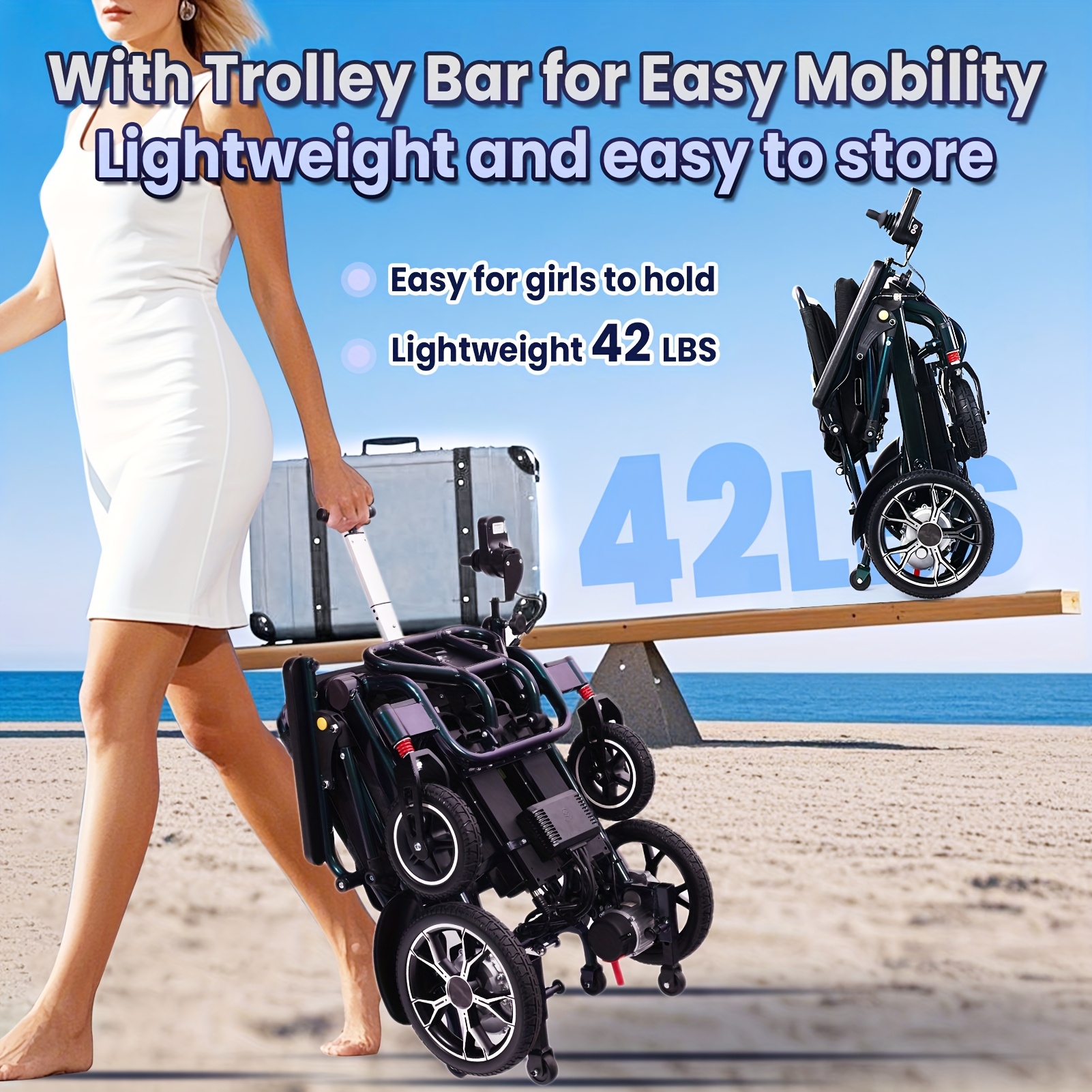 2025 new upgrade electric wheelchair for adults   lumbar   wheelchairs lightweight foldable motorized wheel chairs for seniors airline approved 18 5 wide seat Product details 5