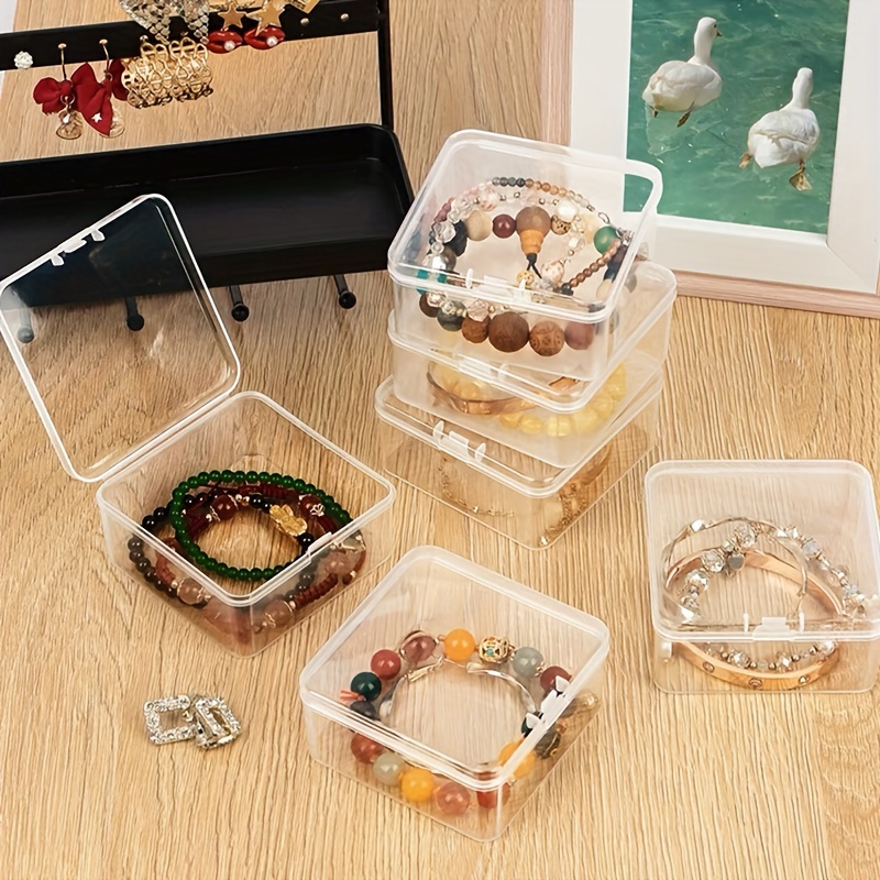 1pc Small Plastic Containers With Lid Clear Storage - Temu