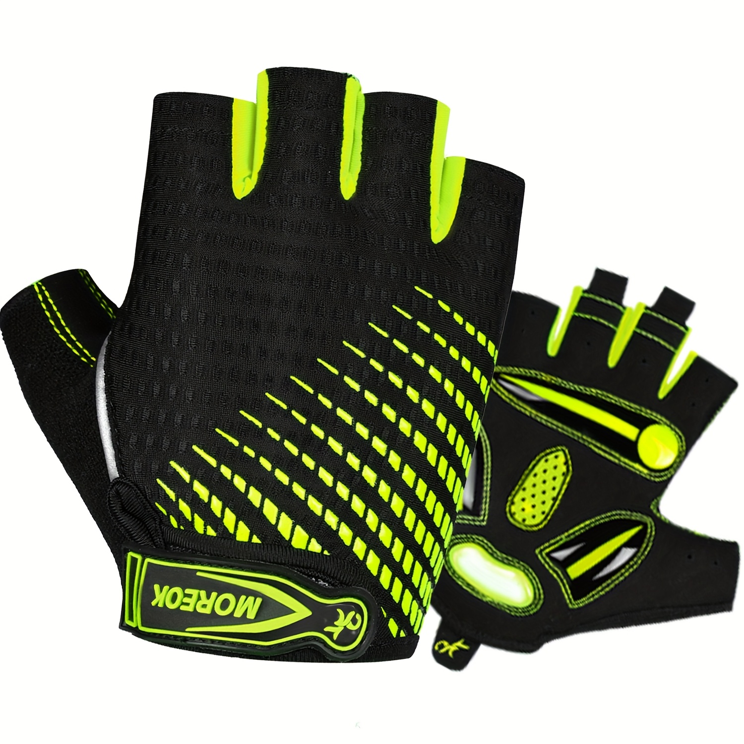 E-shop MOREOK Halbfinger-Fahrradhandschuhe mit 5mm Flüssig-Gel-Pads, atmungsaktive Fahrradhandschuhe für die Straße