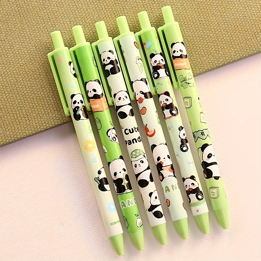 

Ensemble de 6 stylos gel mignons, pointe moyenne, stylos roller à bille en plastique à écriture douce avec un design personnalisé pour et .