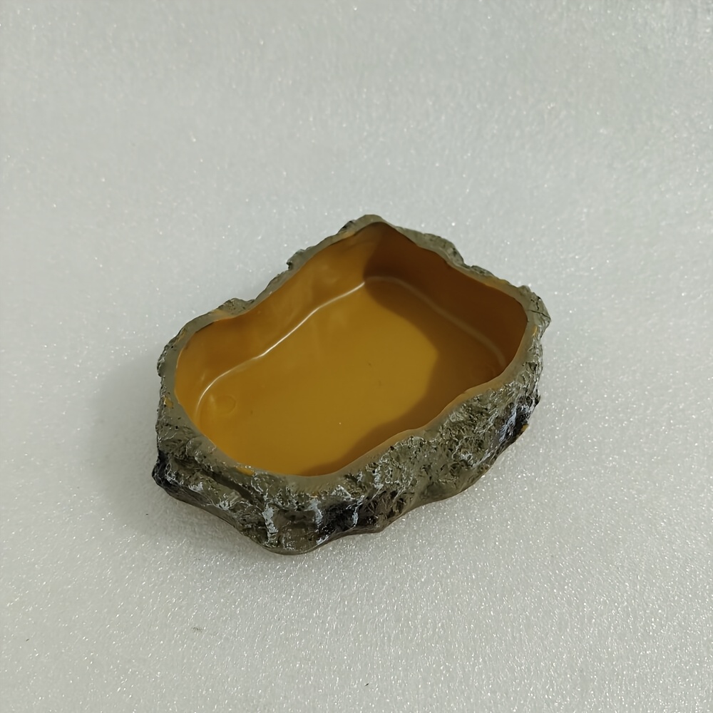 1pc Reptile Water Bowls Terrarium Plate Reptile Feeder Feeding Bowl For Frog Chameleon Tortoise Bearded