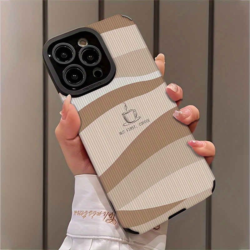 Simple Line Coffee Phone Case Is Suitable for Iphone15/ 15Plus/ 15Pro/ 15Promax, for Iphone 14/ 14Plus/ 14Pro/ 14Promax, for Iphone 13/ 13Pro/ 13Promax, for Iphone 12/ 12Pro/ 12Promax, for Iphone 11/ 11Pro/ 11Proamx, for Iphone 7/ 8Plus, for Iphone Xr/ Xsmax Fashion, Advanced