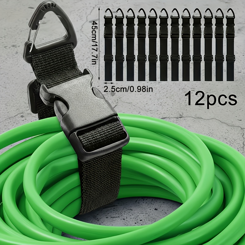 4pcs 12pcs black adjustable extension cord organizers durable three axis   cable management straps   cable ties suitable for studio and garage organization   a tidy  