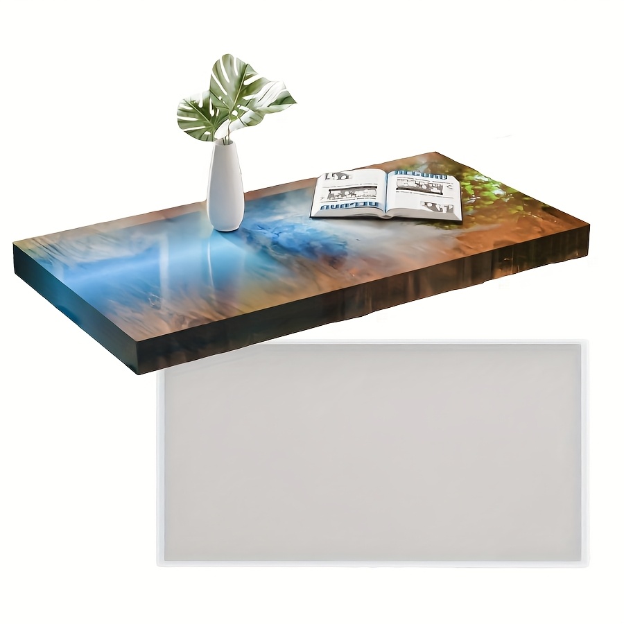 E-shop 23-Zoll Großes -Tisch Harz Silikonform und Tonform - Wiederverwendbare Epoxidharzform für Möbel, Couchtisch und , Leicht Entformbare Epoxidform