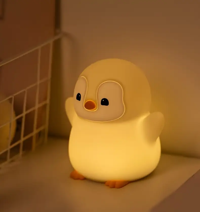 1pc penguin night light sleep companion bedside lamp with sensor christmas gift with data cable for bedroom living room dining table decoration holiday and birthday present Product details 2