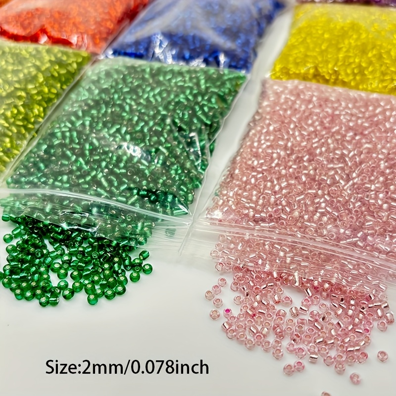 12000 2mm Mini Seed Glass Beads for DIY Jewelry Making