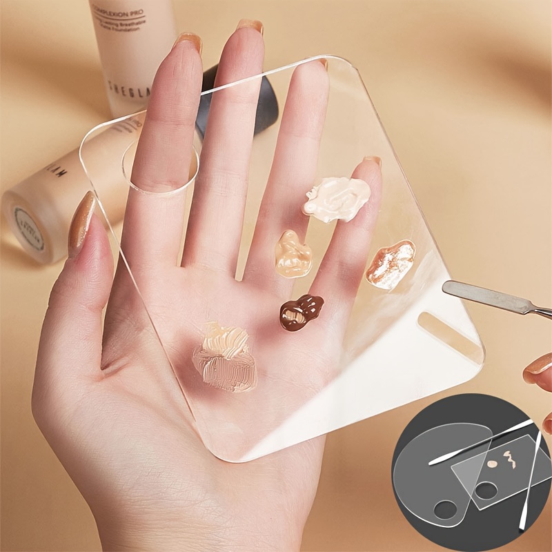 

[customer ] Professional Acrylic Makeup Palette - , Eyelash & Nail Art Pigment Mixing