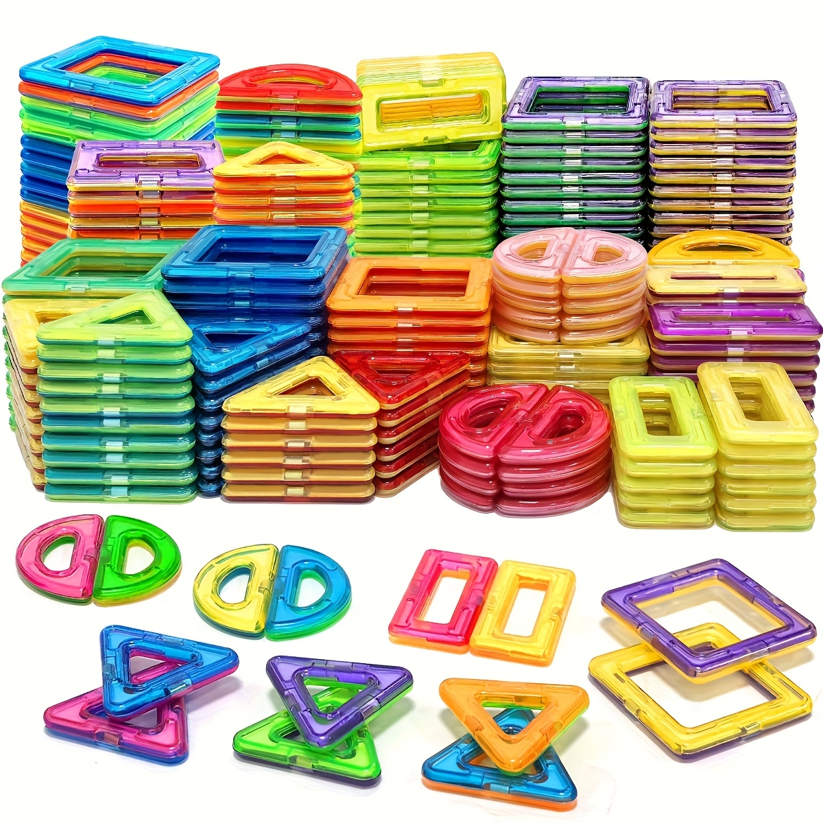 Kinderen Magnetische Bouwblokken Set 40/80/100 stuks, STEM Educatie Bouwspeelgoed, ABS Materiaal, Verbeter de Handvaardigheid van Kinderen, Creatief Leerpuzzel Cadeau voor Kerstmis, Kerstcadeautjes