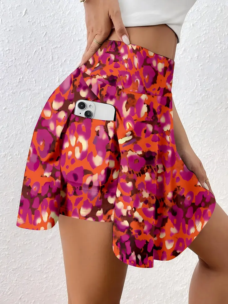 Women'S Vibrant Floral Print Mini Skirt