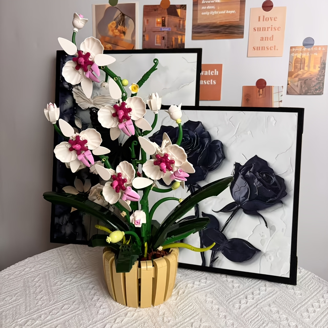 Exquisite Butterfly Orchid Building Block Set