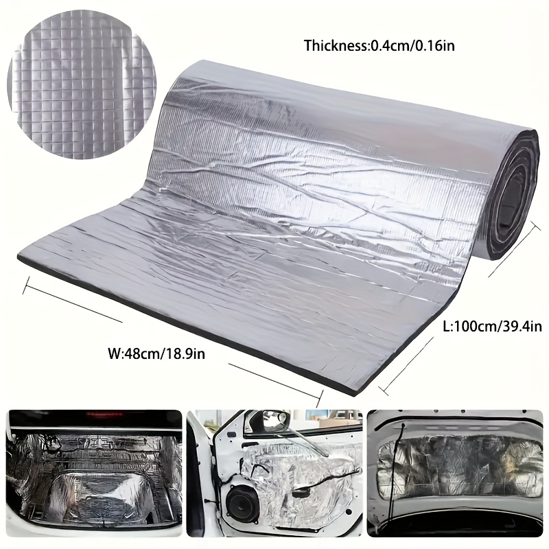 E-shop Selbstklebende Aluminiumfolie Isolierrolle, hitzebeständig, schalldämmend und geräuschreduzierend für Auto-Wohnmobil-Schaumstoffboden- und