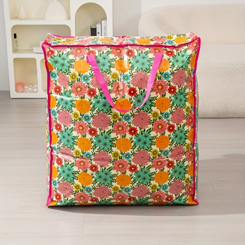 TEMU 6 Color Options: Red/pink/blue/light Blue/green/black. Super Large, Durable Moving And Storage Bags - High Capacity, Reusable Zipper Storage