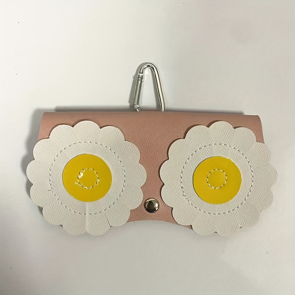 Fashion Women Pu Leather Eye Glasses Case Cartoon Portable Glasses Storage Pendant Bag Box Eyewear Pouch Bags