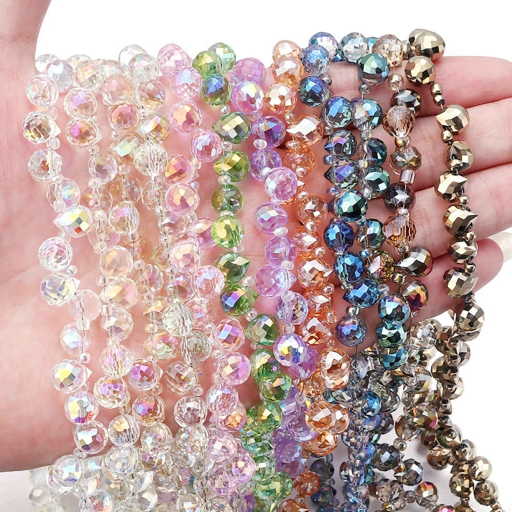 

50pcs/pack Multicolored Strawberry-shaped Crystal Beads, Ideal For Diy Jewelry Making Bracelets, Necklaces Crafts Accessories