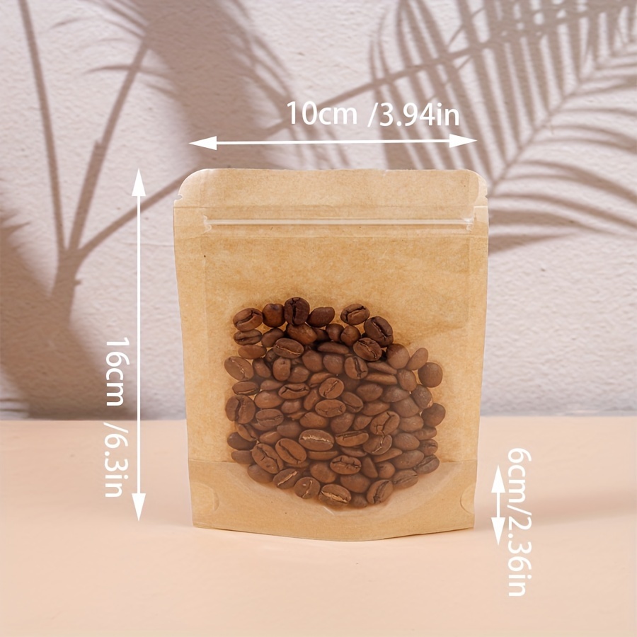 100 Paper Yin Yang Zipper Bag Food Paper Packaging Bag Lying Candy Plastic Bag Fragrant Tea Packaging Plastic Bag