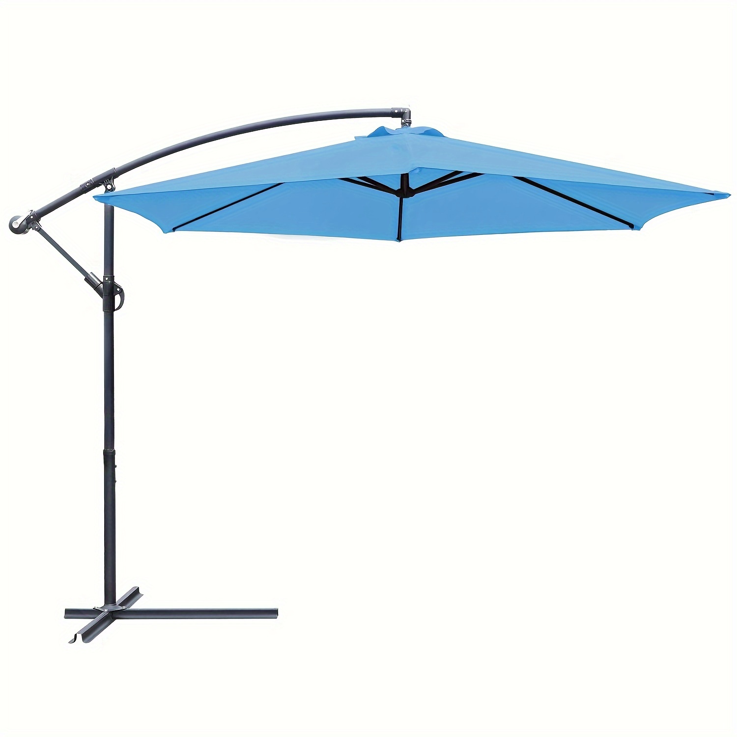 

10 Ft Hanging Patio Umbrella Outdoor Market Shade Offset With Steel Frame And Easy Tilt