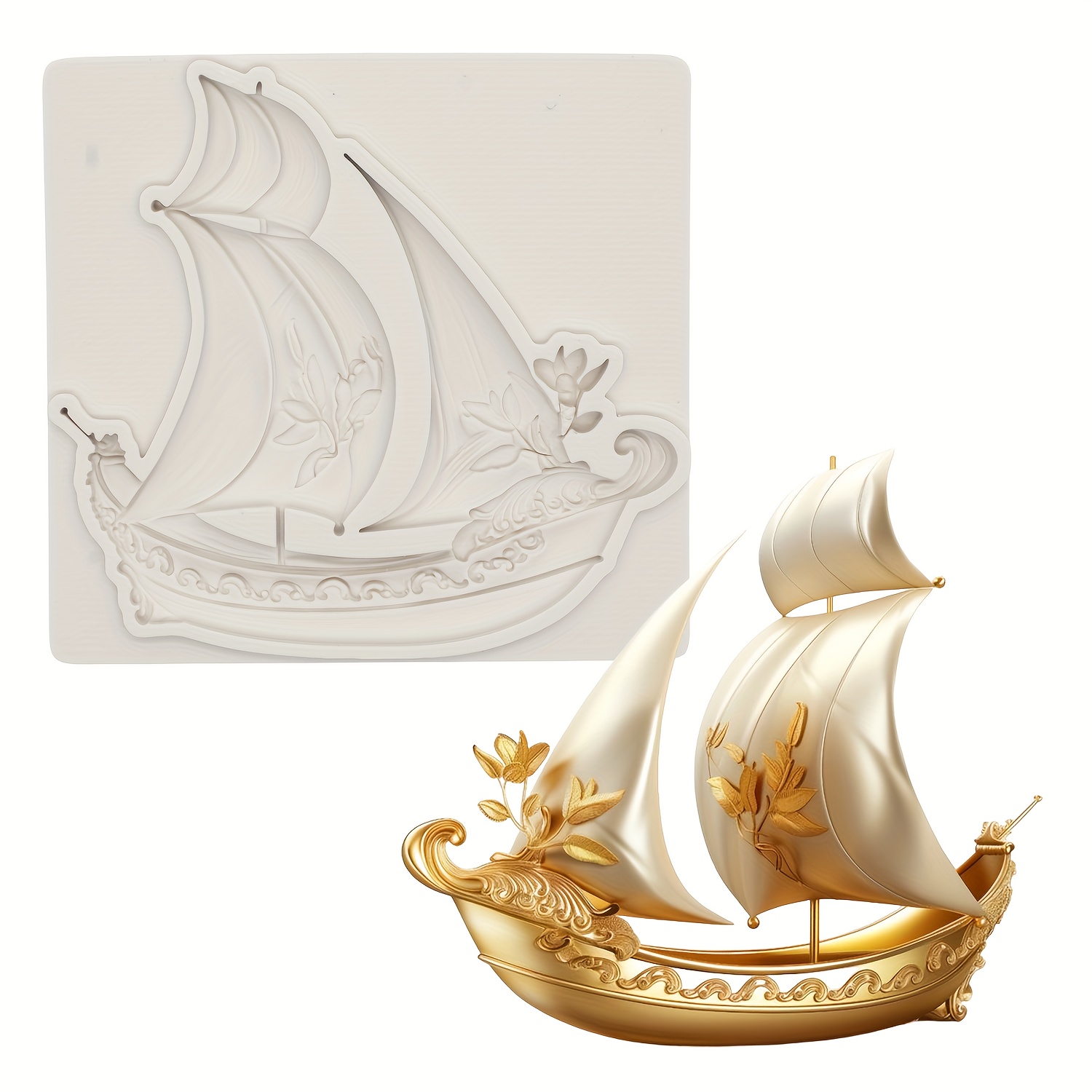 Sailboat Silicone Mold, Gummy Cake Mold, Chocolate Mold, Kitchen Baking Silicone Cake Decorating Tool, Resin Diy