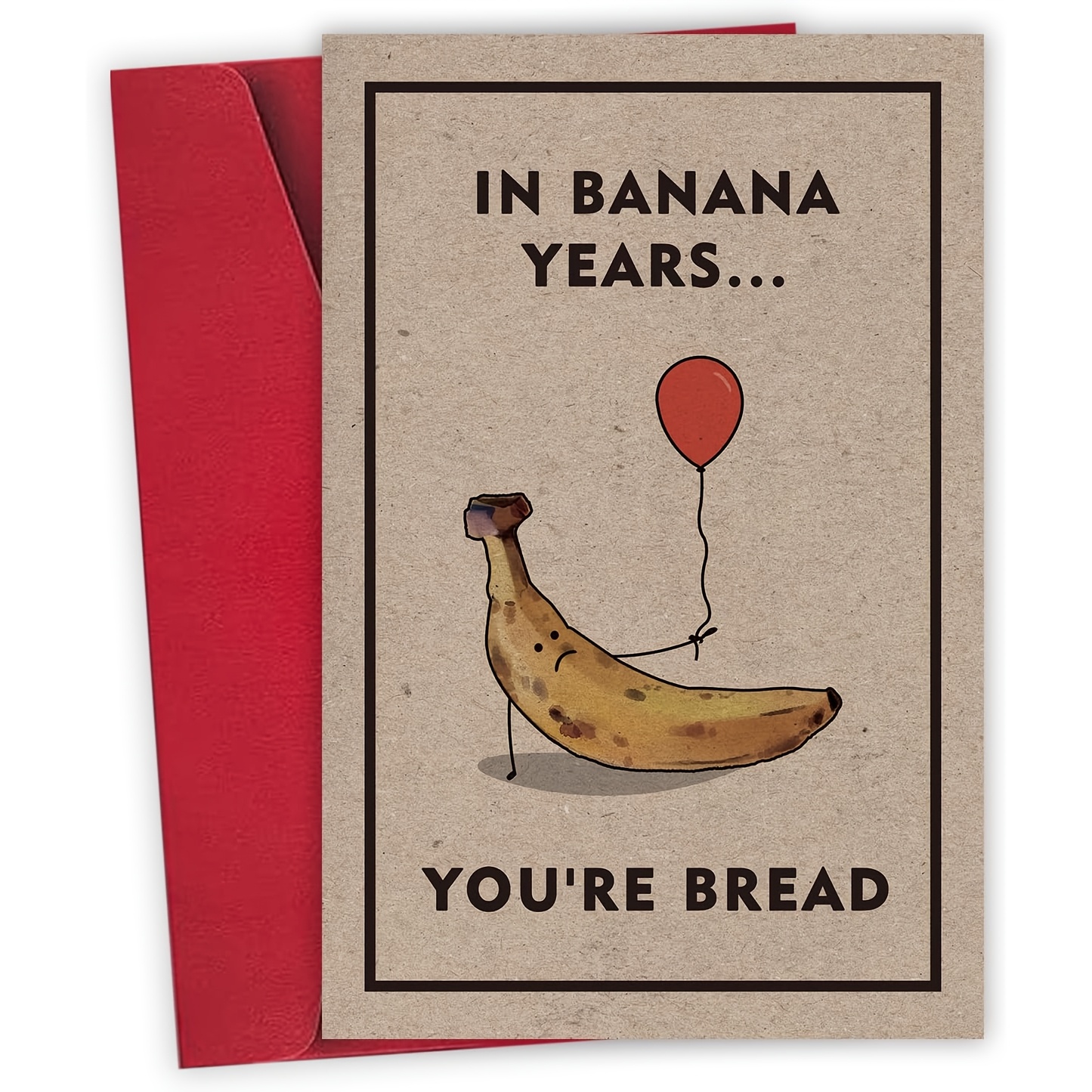 TEMU Carte d'anniversaire humoristique Pain aux bananes, cadeau d'anniversaire parfait pour , hommes et femmes, avec une carte Pain aux bananes avec