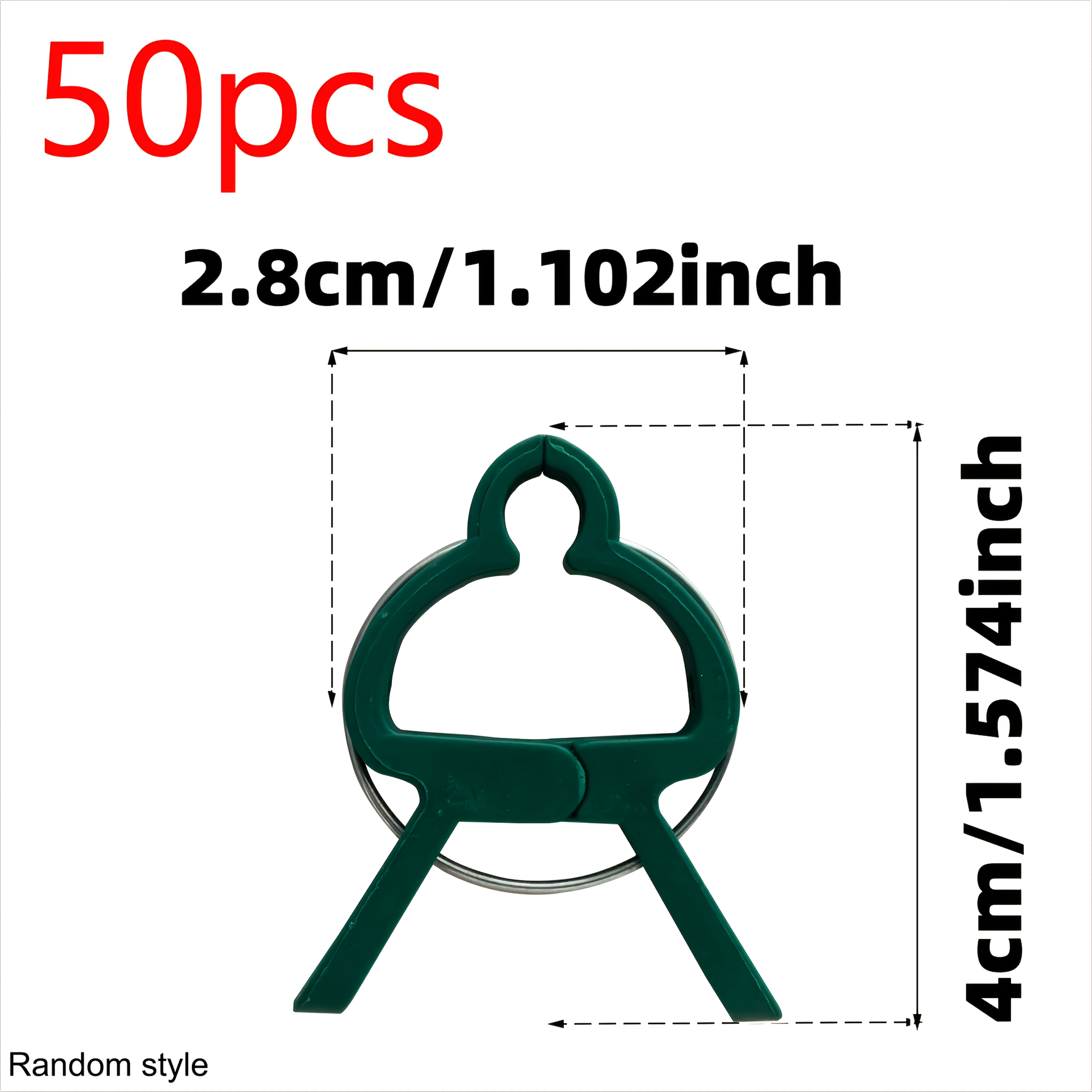 50pcs Adjustable Plant Clips - Reusable Garden Support For Flowers, Vines, Vegetables & Tomatoes - Durable Plastic, Essential Gardening Tools Random Style