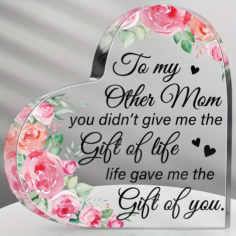 TEMU [] [] Acrylic Design/pattern For Gifts To Mom, Dad, Mother-in-law, And Heart Plaque For Expressing Gratitude On Birthdays Halloween Christmas