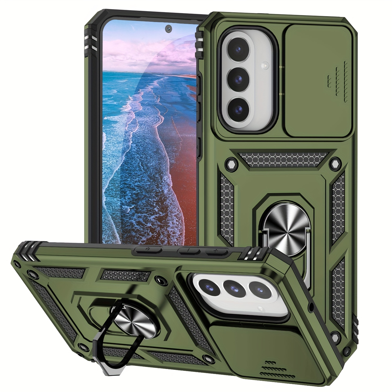 Custodia Realme C33 Con Anello E Supporto - Protezione Militare Con Magnete