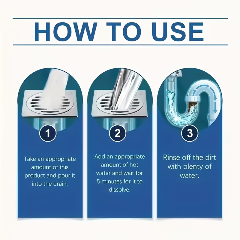 FARIENNE Advanced Pipe Unclogging Kit - Quick-acting Drainage Liquid, Specially Formulated to Prevent Blockages, Capable of Dissolving Hair and Oil Residues, an Easy-to-use Clog Remover, Suitable for Toilets, Sinks, Bathtubs and Floor Drains