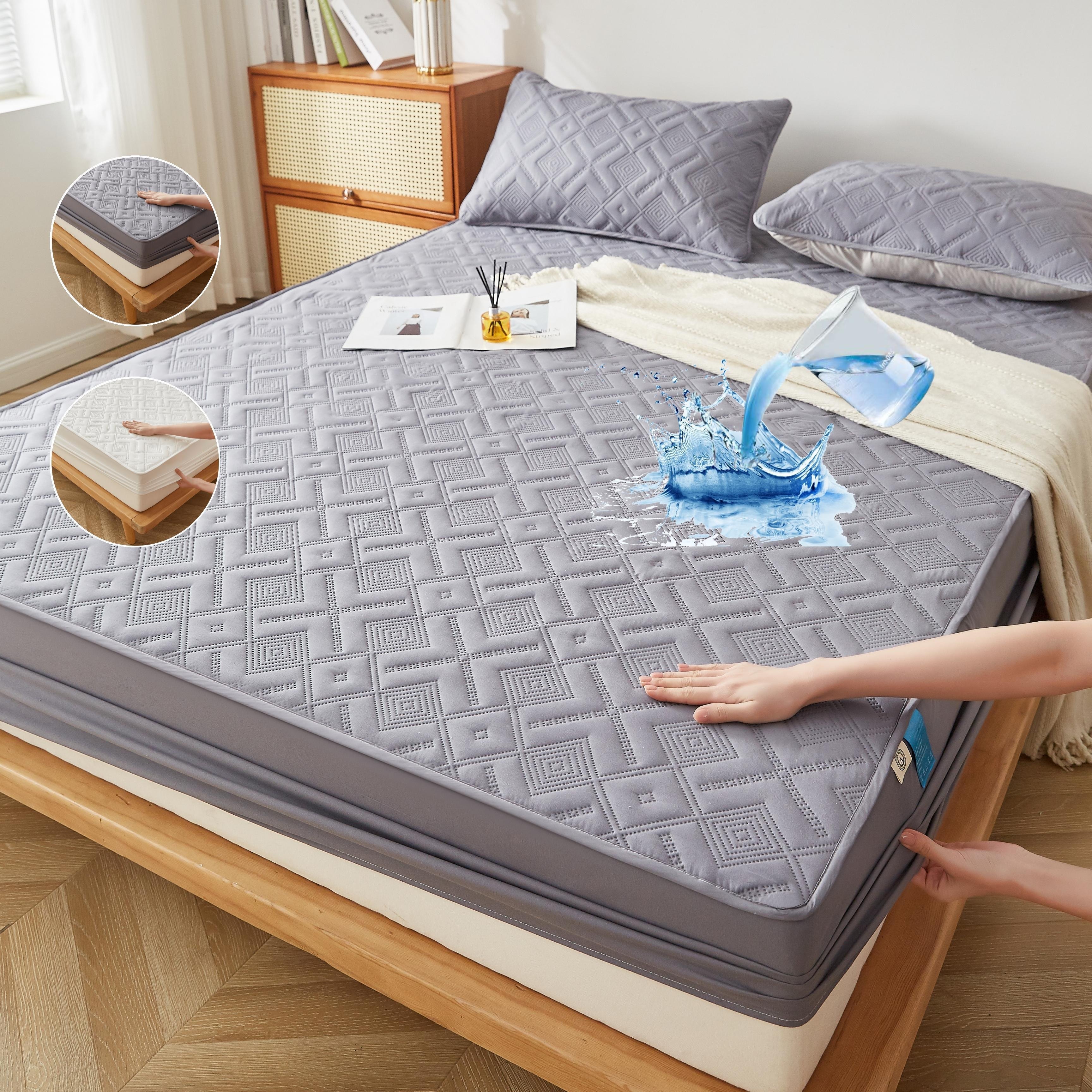 

Protège-Matelas et Imperméable - Lavable en , Unie Élastique, Chambre à Coucher, Chambre d'Invités, Hôtel, Dortoir (Taie d' Non Incluse)