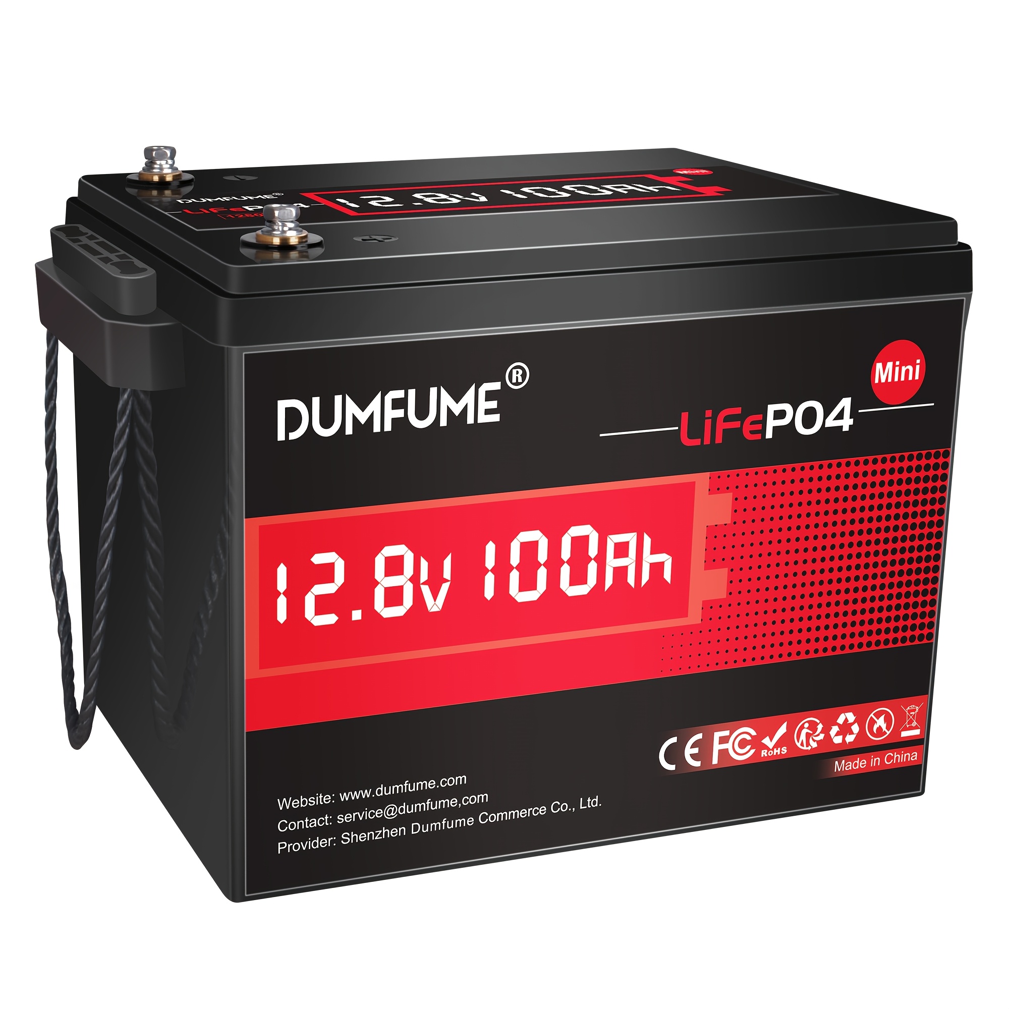 12v 100ah lifepo4 lithium battery, movable backup power, built-in