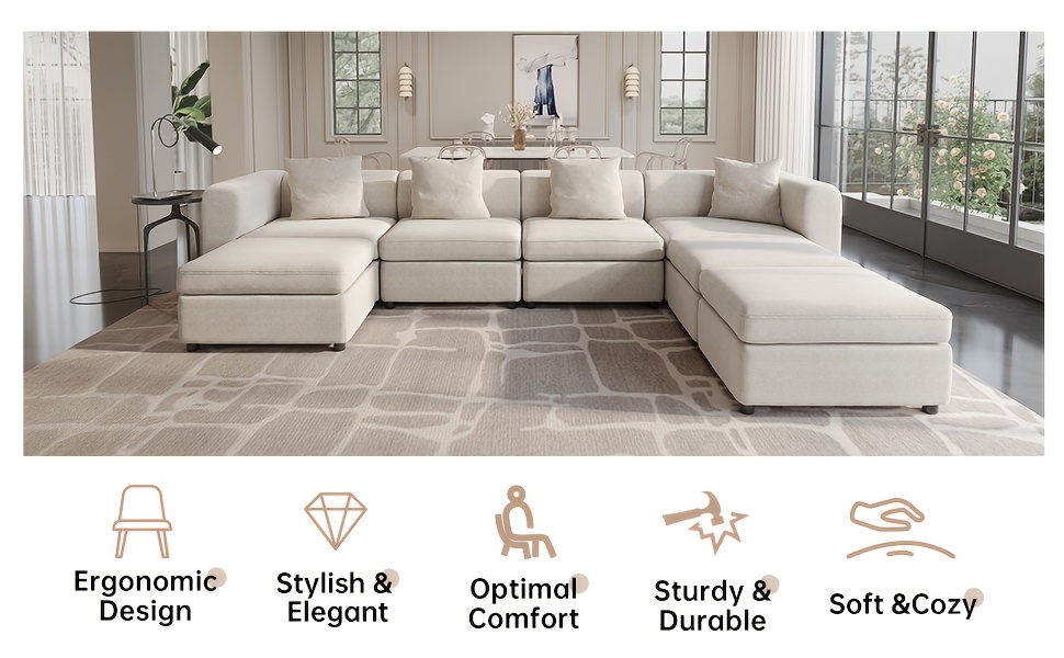 Fabric Sofa, Velvet Sectional Sofa, 2-Seat Sofa For Living Room, L-Shaped Sofa, Convertible Sofa With Cushions, Modern Simplicity Loveseat Sofa, Removable Sofa Cover Space Spring Cushions And Solid Wood Frame, Easy To Install, Apartment, Home, Guyii