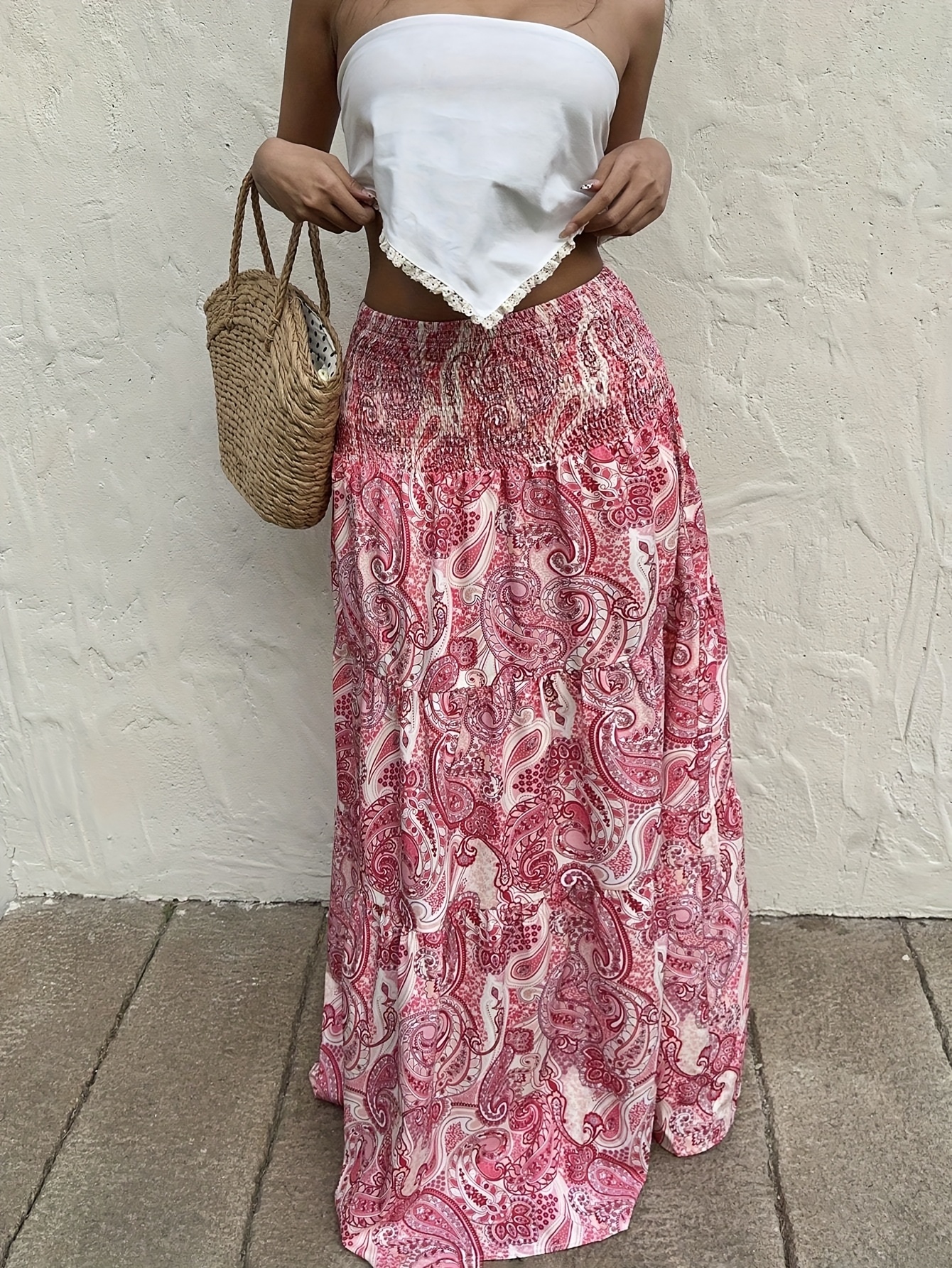 green emerald velvet dress Shirred Waist Printed Maxi Dress