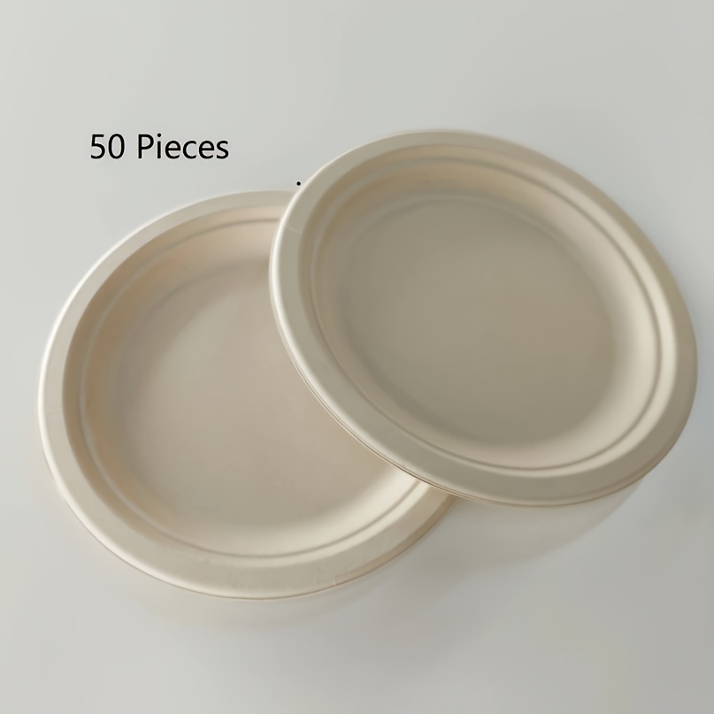 Heavy duty Plates Bagasse Plates Made Sugarcane Fibers Bbq Temu