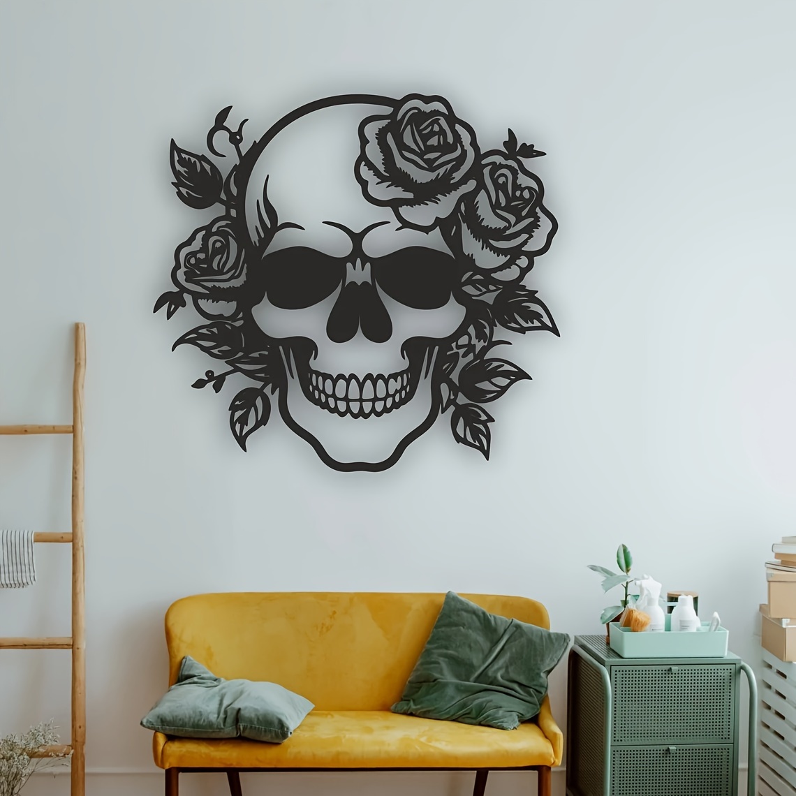 

Unique Black With Metal Wall Art - Room Decor, Perfect Gift For Home & Family (15.75"x14.67")