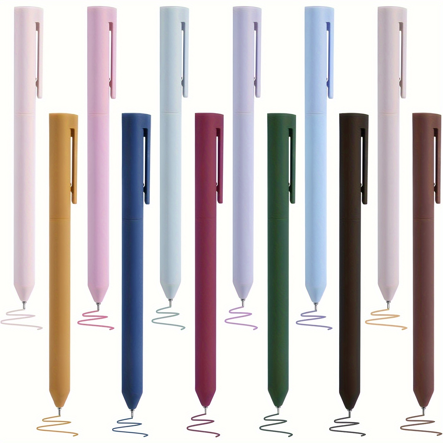 

6pcs Multi-color Gel Pens, Assorted Unique Vintage, Quick Dry Ink Pens For Smooth Writing, Suitable For Learning Supplies, Notepads And Notebooks Stationery