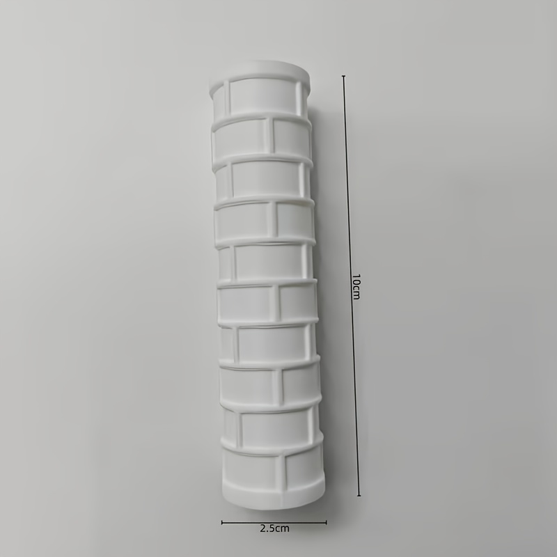 TEMU Building Block Pattern Roller With Block Lettering & Stamp Texture - Plastic Roller Suitable For Soft Clay, Compatible For Pottery,, Clay, Diy