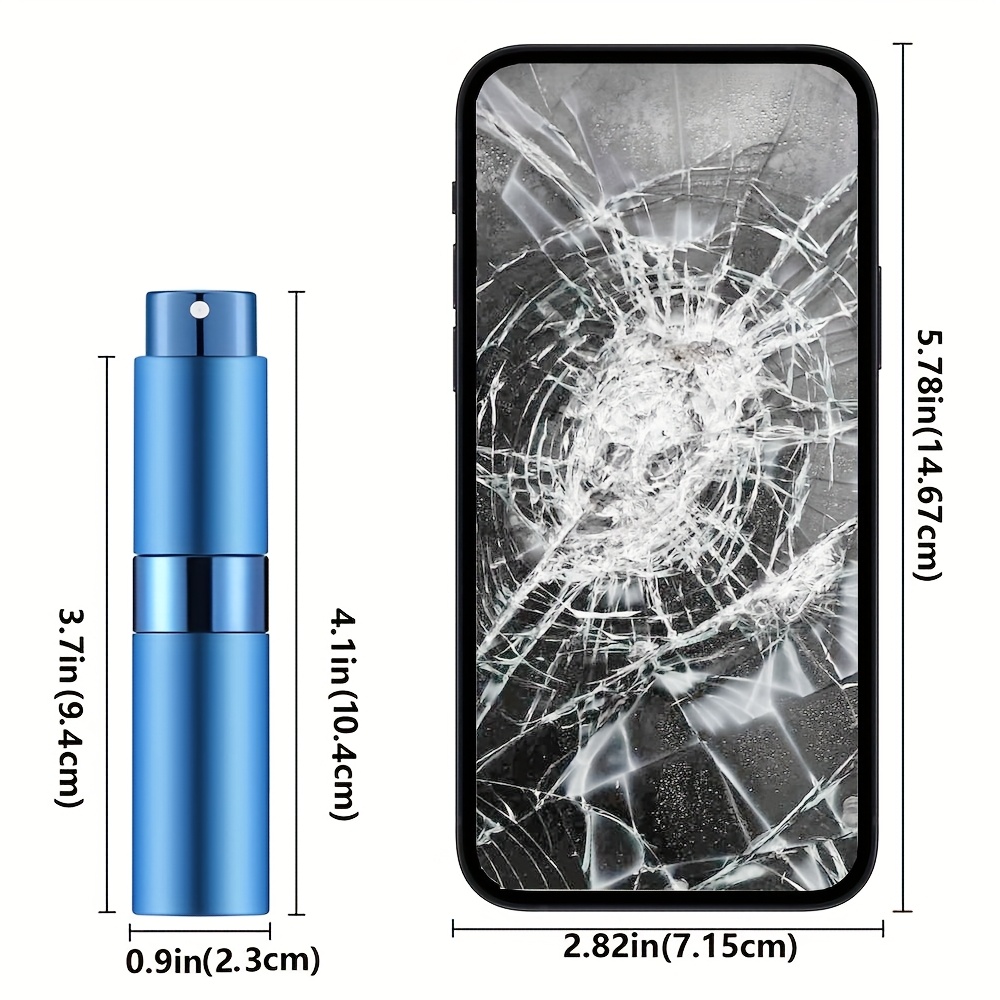 2pcs/3pcs/5pcs 10ml Aluminum Alloy Portable Perfume Atomizer with Glass Liner, Refillable Empty Small Spray Bottle for Travel, Twist Tye Pocket Cologne Sprayer