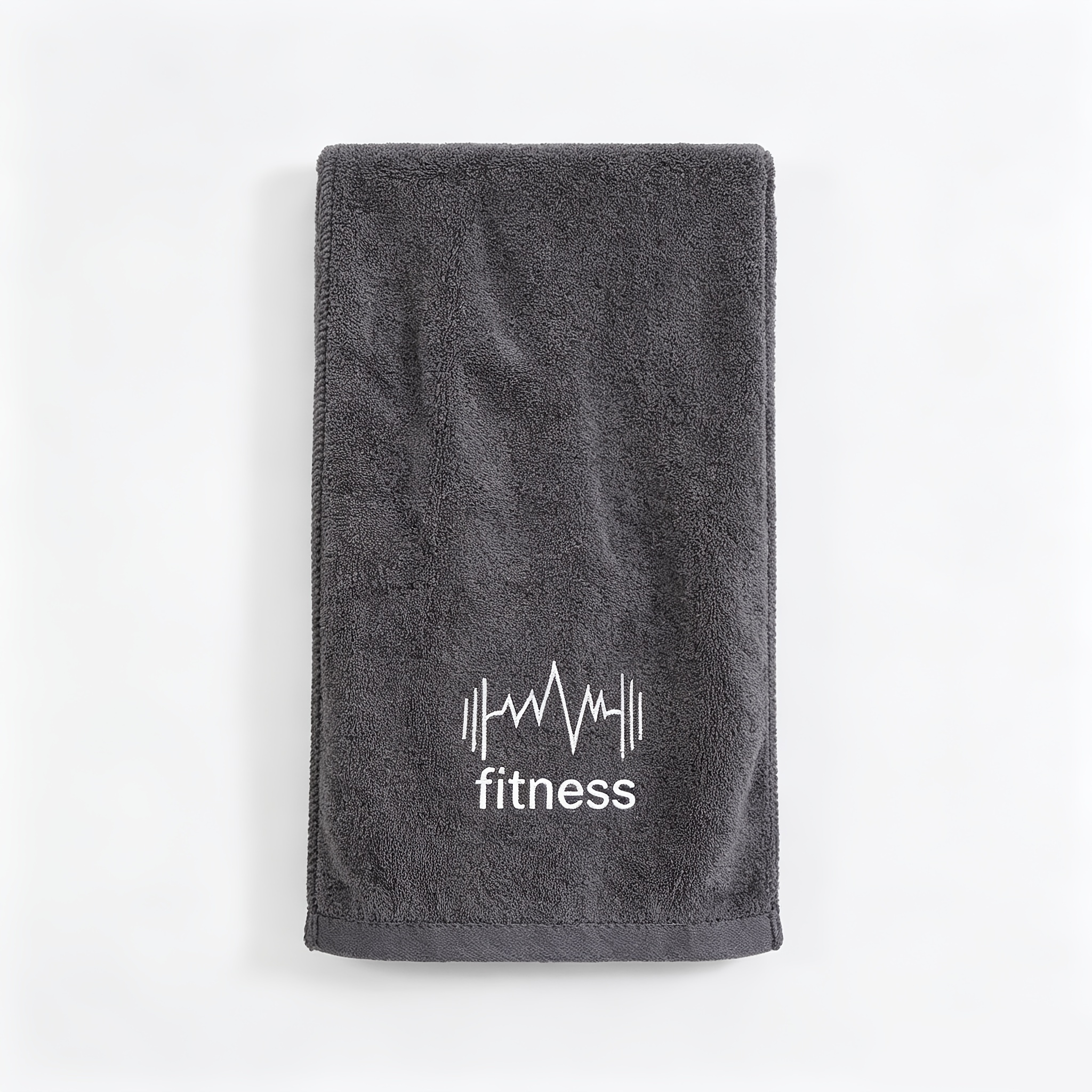 E-shop Schnelltrocknendes, verdicktes Fitnesshandtuch mit Herzfrequenzlinie-Design - Multifunktionale, schweißabsorbierende Matte für Fitnessstudio,