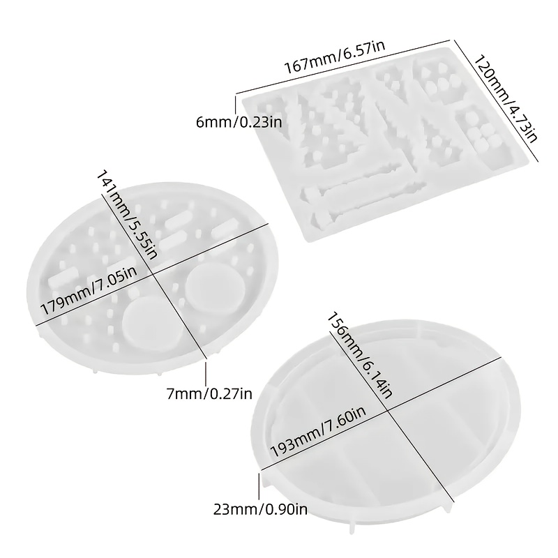 Resin Casting Molds 3pcs Hollow Tree House Lamp Candlestick Silicone Mold Set, Gypsum Casting Candlestick, Suitable For Diy Crafts Casting Tools