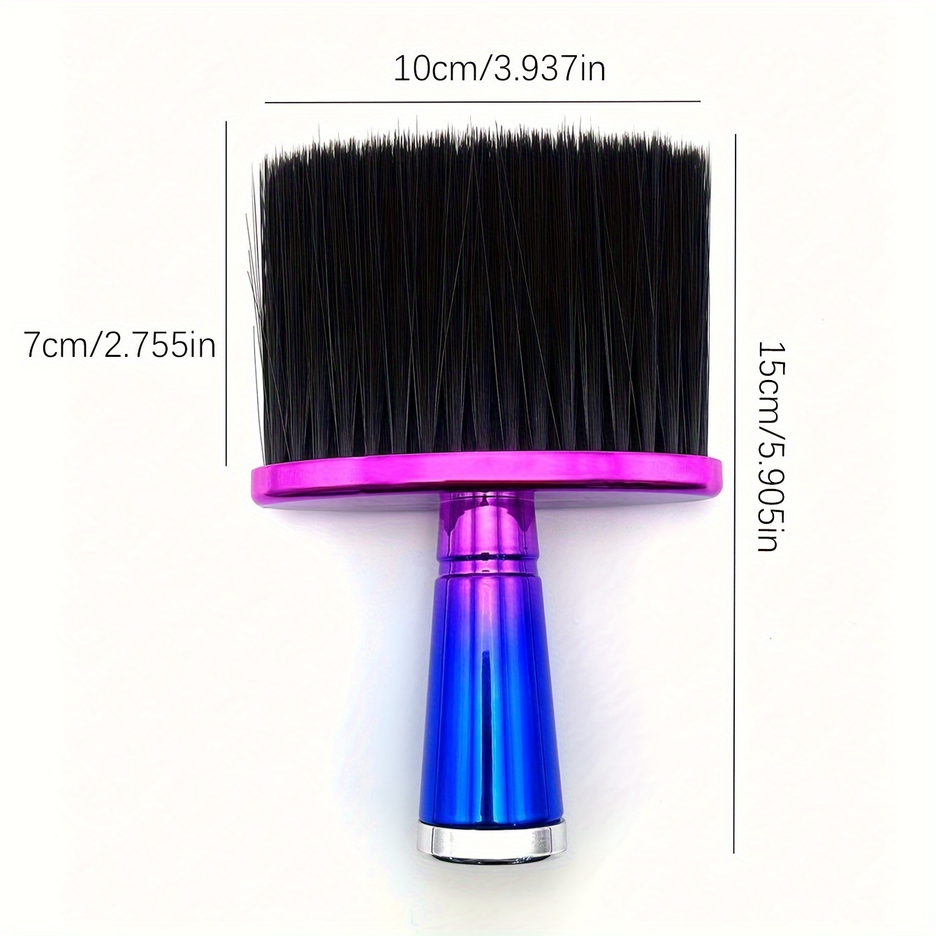 E-shop Barber Shop Haarbürste für Resthaare, High-End Farbverlauf Galvanisierung Haarbürste, Weicher Borstenstaubwedel, Hochwertige Weiße und Schwarze