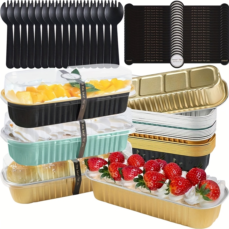 Fit Meal Prep 100 Pack 2.25 Lb Aluminum Foil Pans With Lids, Disposable Take Out Food Containers With Lids For Freshness And Spill Proof, 8.5 X 6 X 2 Disposable Cookware