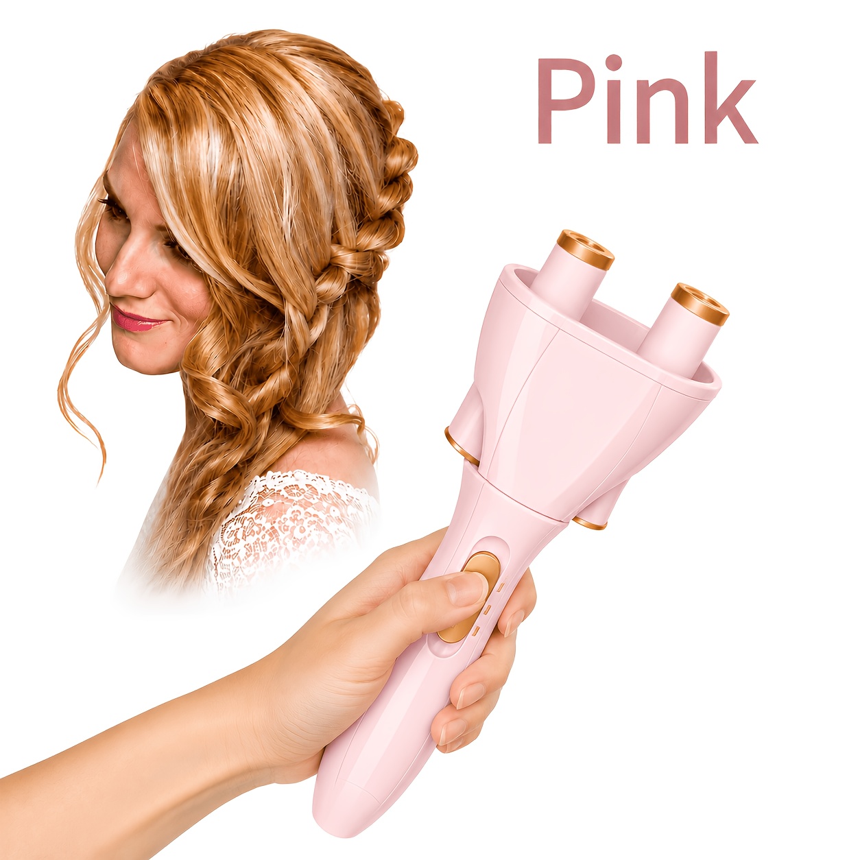 TEMU Automatic For Women, Electric Hair Twisting Machine, One-button Styling Tool, Cordless , Easy Hair Twist Maker For Long Hair, Portable Hairstyling Tool For Daily Use, Travel, Parties, Weddings