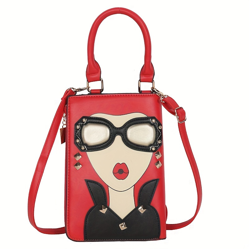 Image of Small Bag Women's New Korean Fashion Cartoon Phone Bag Trend Personalized One-shoulder Portable Messenger Bag