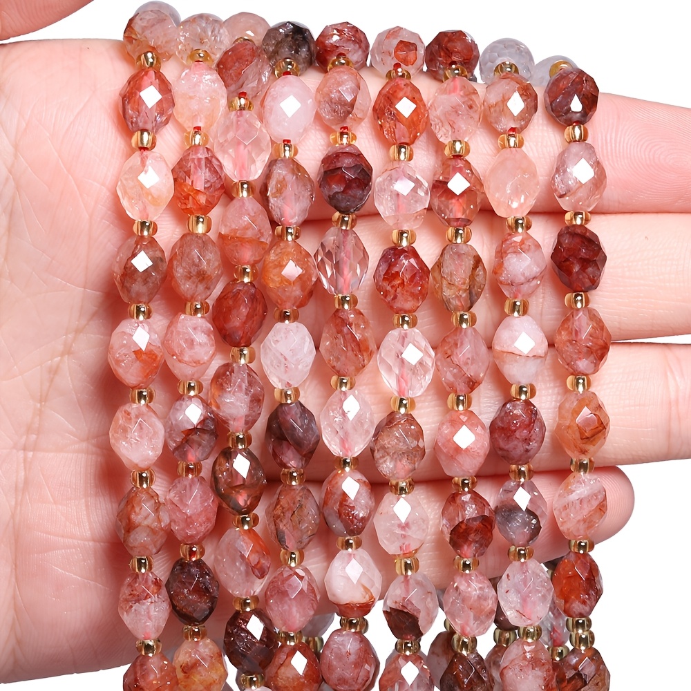 

Perles ovales facettées en rouge naturel AAA, 6x8mm, entretoise en de riz, pour la fabrication de bijoux, bracelet collier boucle d'oreille bricolage, fournitures d'artisanat et cadeau