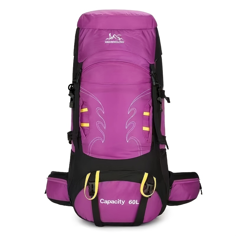 TEMU Mochila de montañismo de 60L para exteriores, para acampar, viajar y hacer senderismo