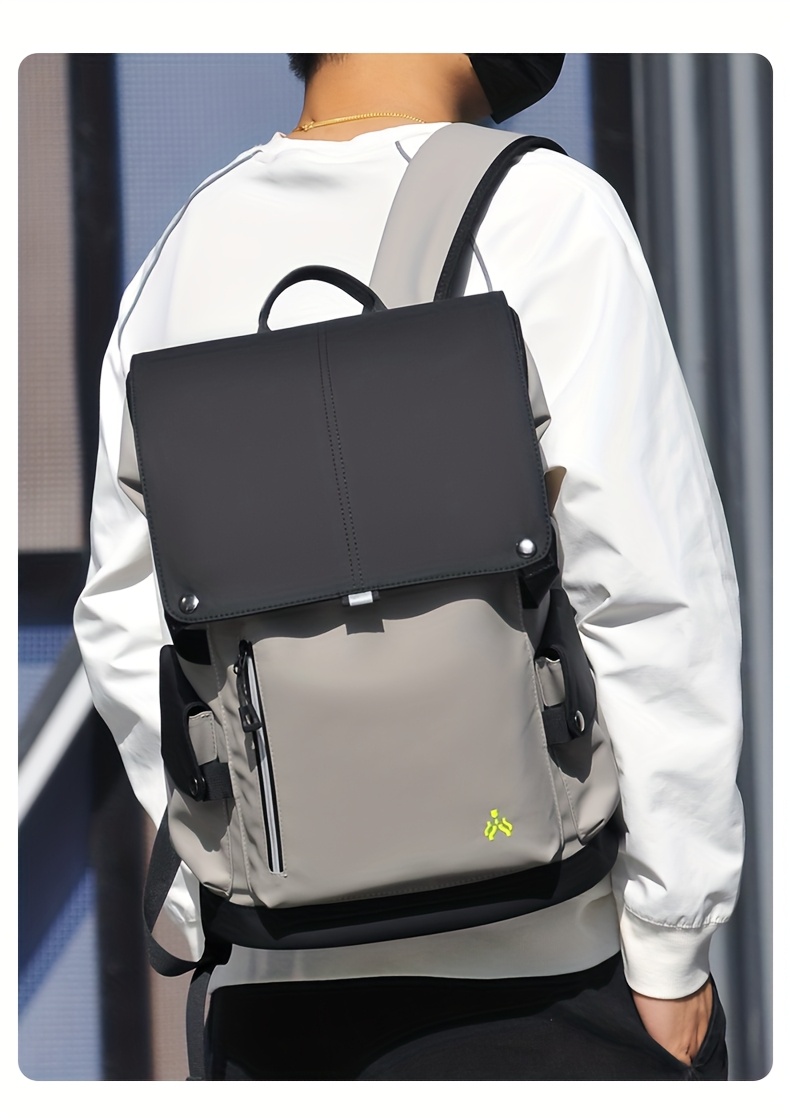 Customizable Text Casual Backpack for Men, Multifunctional Laptop Bag for Business Commuting, Large Capacity Travel Backpack Made of Oxford Cloth