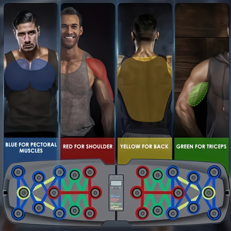 Multifunctional Push-up Board with Timer, Home Workout Equipment, 30+ Exercise Ways Training Board, Chest Muscle Exercise Equipment