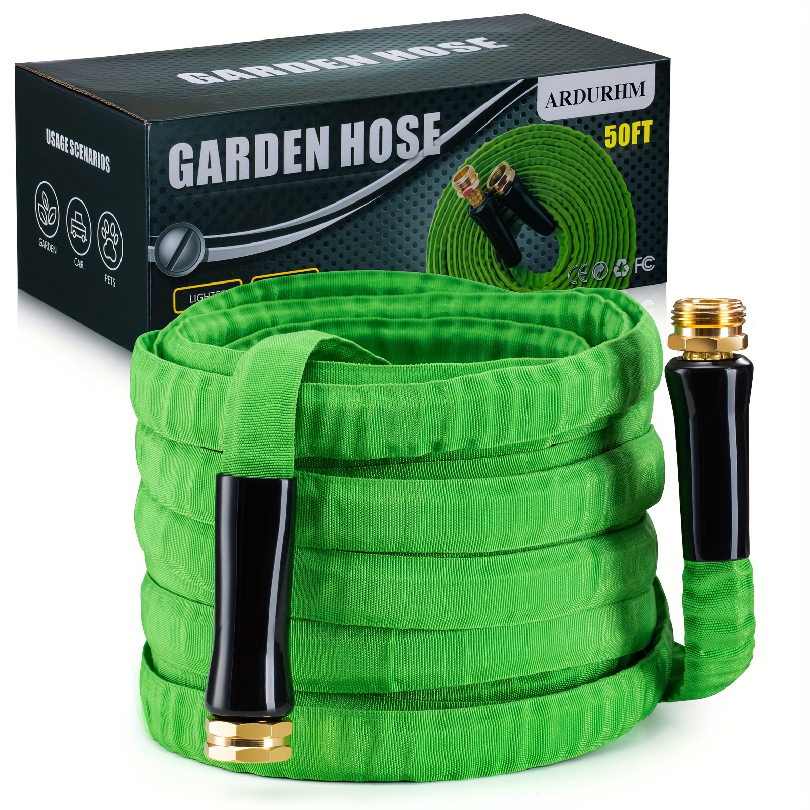 

Garden Hose - Lightweight Super Flexible Water Hose Non-expanding Kink-free Garden, Rv Marine And Camper Hose 5/8 In