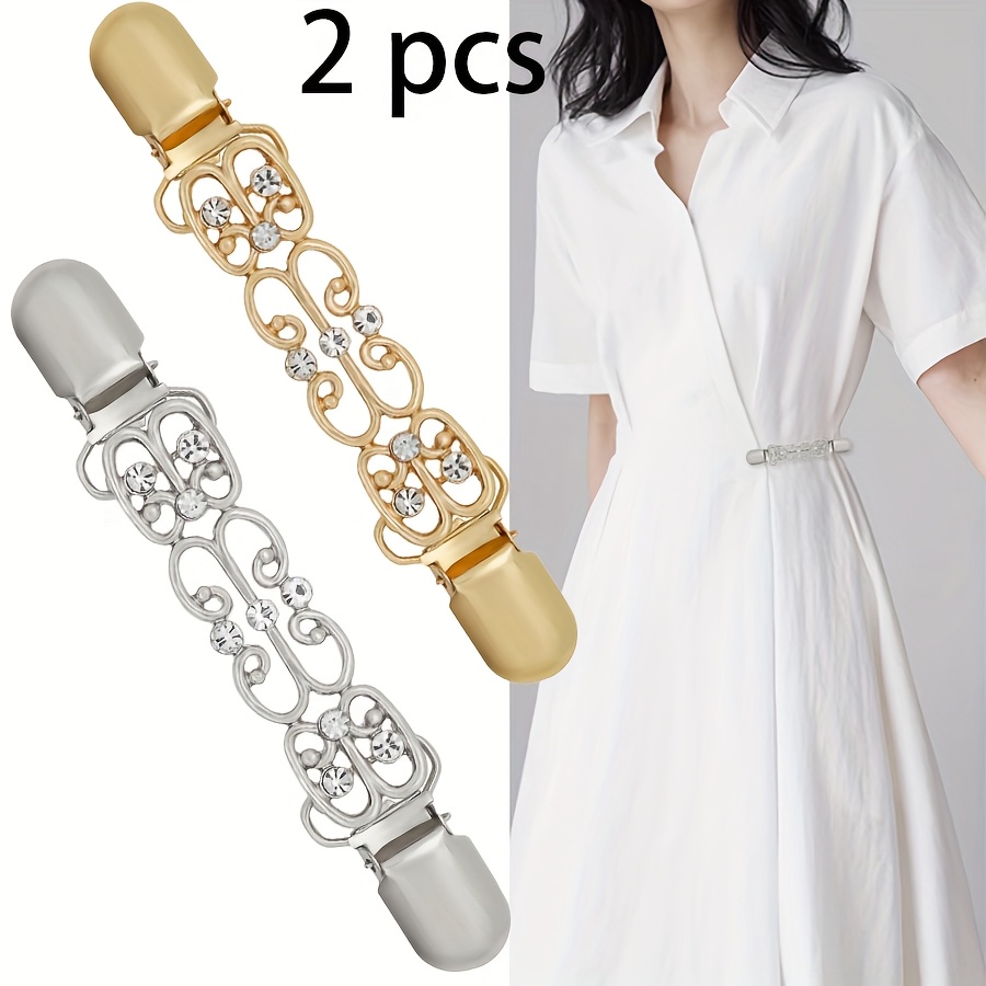 2pcs sweater clips waist cinch clips vintage dress clip back Temu