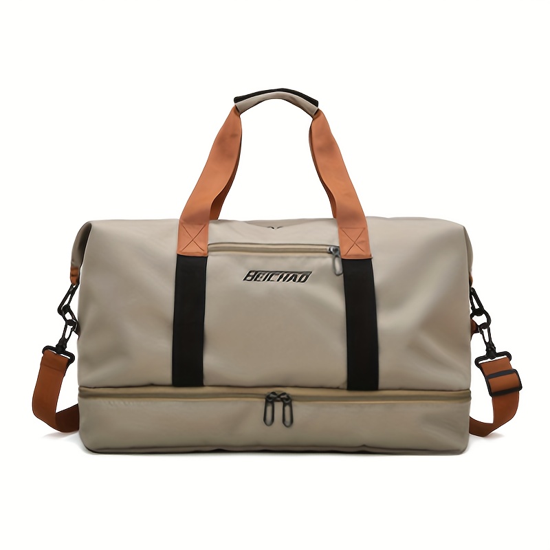 Image of Fitness Bag, Made Of Thickened Oxford Fabric, Featuring A Multi-colored, Large-capacity Independent Shoe Compartment, Is A Handbag Suitable For Travel, School, And Fitness